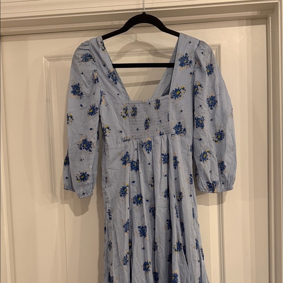Free People Blue Floral Long Sleeve Dress - Picture 3 of 3